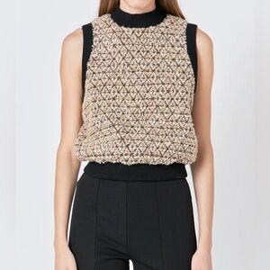 Textured Tweed Vest